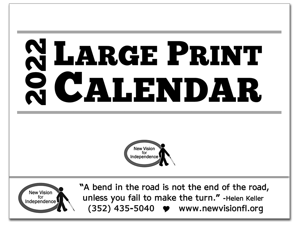 Cover of 2022 Large Print Calendar